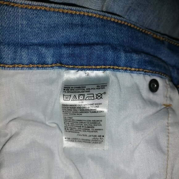 Old Navy Womens Light Blue The Power A.K.A. Perfect Straight Ankle Jeans Size 12 - Picture 6 of 7